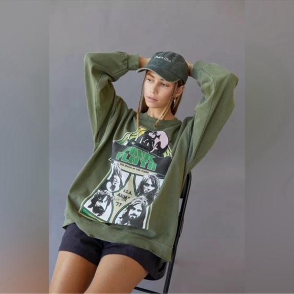 UO Green Pink Floyd Sweatshirt - Picture 2 of 9